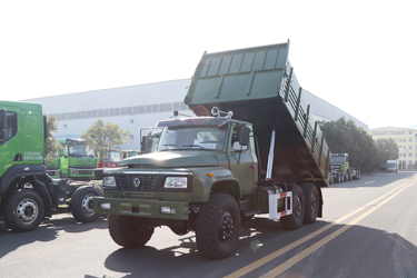 6×6春风EQ2100E6D红桃国际公用底盘改装自卸_六驱尖头140翻斗红桃国际
_典范190马力长头底盘厂家
